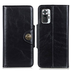 Custodia Portafoglio In Pelle Cover con Supporto M12L per Xiaomi Redmi Note 10 Pro 4G Nero