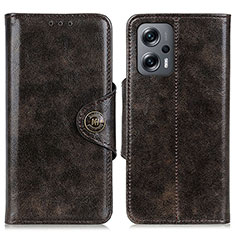 Custodia Portafoglio In Pelle Cover con Supporto M12L per Xiaomi Redmi Note 11T Pro 5G Bronze