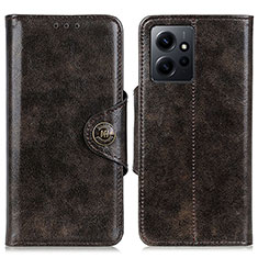 Custodia Portafoglio In Pelle Cover con Supporto M12L per Xiaomi Redmi Note 12 4G Bronze