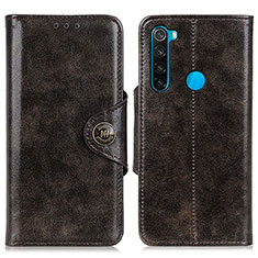 Custodia Portafoglio In Pelle Cover con Supporto M12L per Xiaomi Redmi Note 8 (2021) Bronze