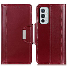 Custodia Portafoglio In Pelle Cover con Supporto M13L per OnePlus 9RT 5G Rosso