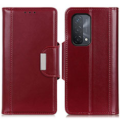 Custodia Portafoglio In Pelle Cover con Supporto M13L per Oppo A54 5G Rosso