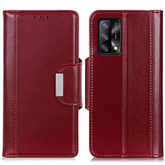 Custodia Portafoglio In Pelle Cover con Supporto M13L per Oppo A74 4G Rosso