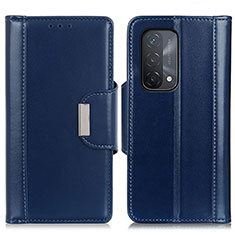 Custodia Portafoglio In Pelle Cover con Supporto M13L per Oppo A74 5G Blu