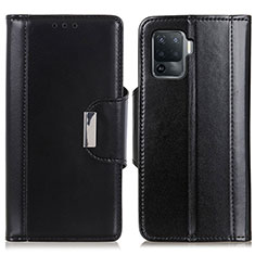 Custodia Portafoglio In Pelle Cover con Supporto M13L per Oppo Reno5 F Nero