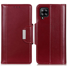 Custodia Portafoglio In Pelle Cover con Supporto M13L per Samsung Galaxy A22 4G Rosso