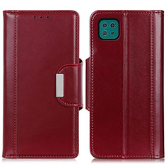 Custodia Portafoglio In Pelle Cover con Supporto M13L per Samsung Galaxy A22 5G Rosso