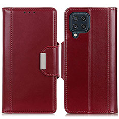 Custodia Portafoglio In Pelle Cover con Supporto M13L per Samsung Galaxy M32 4G Rosso