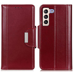 Custodia Portafoglio In Pelle Cover con Supporto M13L per Samsung Galaxy S24 5G Rosso