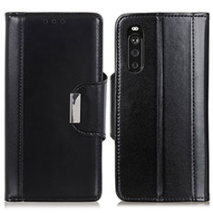 Custodia Portafoglio In Pelle Cover con Supporto M13L per Sony Xperia 10 III SO-52B Nero