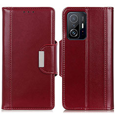 Custodia Portafoglio In Pelle Cover con Supporto M13L per Xiaomi Mi 11T 5G Rosso