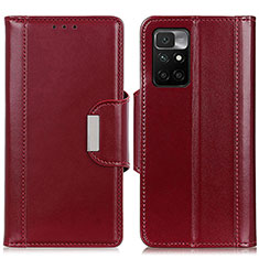 Custodia Portafoglio In Pelle Cover con Supporto M13L per Xiaomi Redmi 10 (2022) Rosso