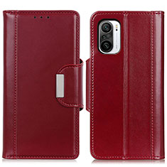 Custodia Portafoglio In Pelle Cover con Supporto M13L per Xiaomi Redmi K40 5G Rosso