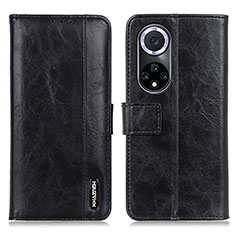 Custodia Portafoglio In Pelle Cover con Supporto M14L per Huawei Honor 50 5G Nero