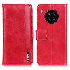 Custodia Portafoglio In Pelle Cover con Supporto M14L per Huawei Nova 8i Rosso