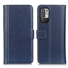 Custodia Portafoglio In Pelle Cover con Supporto M14L per Xiaomi Redmi Note 11 SE 5G Blu