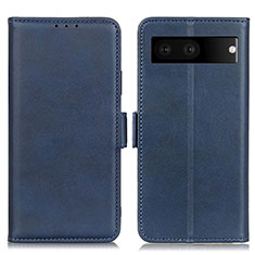 Custodia Portafoglio In Pelle Cover con Supporto M15L per Google Pixel 7 5G Blu