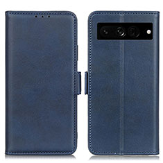 Custodia Portafoglio In Pelle Cover con Supporto M15L per Google Pixel 7 Pro 5G Blu