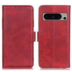 Custodia Portafoglio In Pelle Cover con Supporto M15L per Google Pixel 8 Pro 5G Rosso