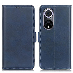 Custodia Portafoglio In Pelle Cover con Supporto M15L per Huawei Honor 50 5G Blu