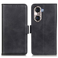 Custodia Portafoglio In Pelle Cover con Supporto M15L per Huawei Honor 60 5G Nero