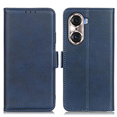 Custodia Portafoglio In Pelle Cover con Supporto M15L per Huawei Honor 60 Pro 5G Blu