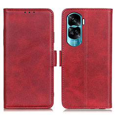 Custodia Portafoglio In Pelle Cover con Supporto M15L per Huawei Honor 90 Lite 5G Rosso