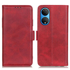 Custodia Portafoglio In Pelle Cover con Supporto M15L per Huawei Honor X7 Rosso