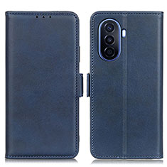 Custodia Portafoglio In Pelle Cover con Supporto M15L per Huawei Nova Y70 Blu