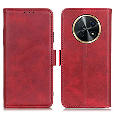 Custodia Portafoglio In Pelle Cover con Supporto M15L per Huawei Nova Y91 Rosso