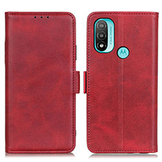 Custodia Portafoglio In Pelle Cover con Supporto M15L per Motorola Moto E20 Rosso