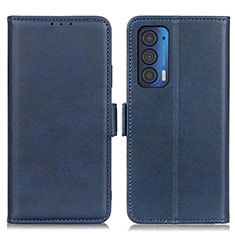 Custodia Portafoglio In Pelle Cover con Supporto M15L per Motorola Moto Edge (2021) 5G Blu