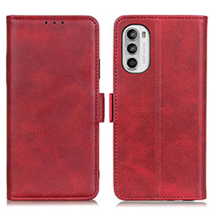 Custodia Portafoglio In Pelle Cover con Supporto M15L per Motorola Moto Edge (2022) 5G Rosso