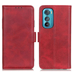 Custodia Portafoglio In Pelle Cover con Supporto M15L per Motorola Moto Edge 30 5G Rosso