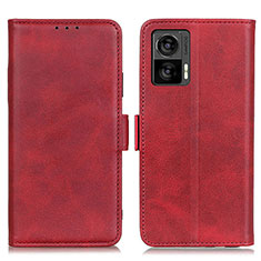 Custodia Portafoglio In Pelle Cover con Supporto M15L per Motorola Moto Edge 30 Lite 5G Rosso