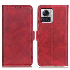 Custodia Portafoglio In Pelle Cover con Supporto M15L per Motorola Moto Edge 30 Ultra 5G Rosso