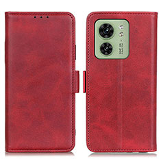 Custodia Portafoglio In Pelle Cover con Supporto M15L per Motorola Moto Edge 40 5G Rosso