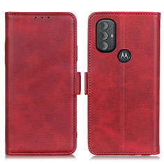 Custodia Portafoglio In Pelle Cover con Supporto M15L per Motorola Moto G Play Gen 2 Rosso