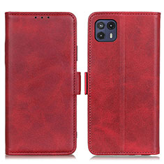 Custodia Portafoglio In Pelle Cover con Supporto M15L per Motorola Moto G50 5G Rosso