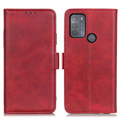 Custodia Portafoglio In Pelle Cover con Supporto M15L per Motorola Moto G50 Rosso