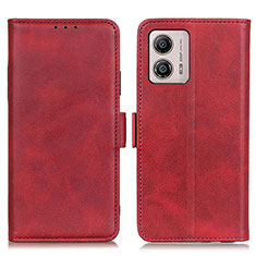 Custodia Portafoglio In Pelle Cover con Supporto M15L per Motorola Moto G53j 5G Rosso