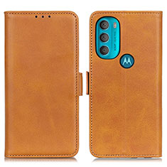 Custodia Portafoglio In Pelle Cover con Supporto M15L per Motorola Moto G71 5G Marrone Chiaro