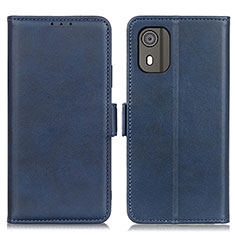 Custodia Portafoglio In Pelle Cover con Supporto M15L per Nokia C02 Blu