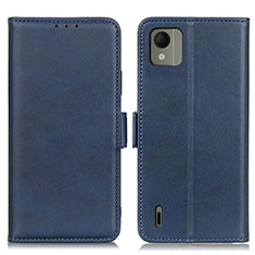 Custodia Portafoglio In Pelle Cover con Supporto M15L per Nokia C110 Blu