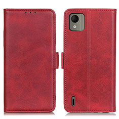 Custodia Portafoglio In Pelle Cover con Supporto M15L per Nokia C110 Rosso