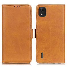 Custodia Portafoglio In Pelle Cover con Supporto M15L per Nokia C2 2nd Edition Marrone Chiaro