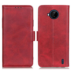 Custodia Portafoglio In Pelle Cover con Supporto M15L per Nokia C20 Plus Rosso