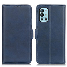 Custodia Portafoglio In Pelle Cover con Supporto M15L per OnePlus 9R 5G Blu