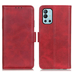 Custodia Portafoglio In Pelle Cover con Supporto M15L per OnePlus 9R 5G Rosso