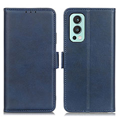 Custodia Portafoglio In Pelle Cover con Supporto M15L per OnePlus Nord 2 5G Blu